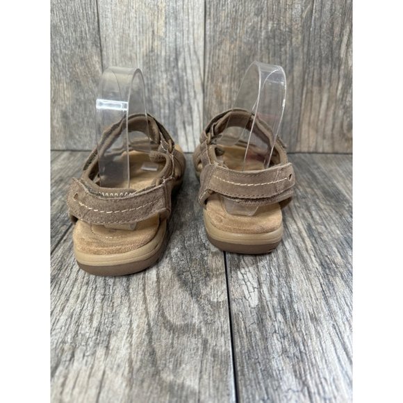 Earth Origins Leather Upper Sedona Brown Hoop and Loop Sandals Women's Size 7 - Picture 7 of 10